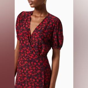 Faithfull The Brand Floral Wrap Mini dress (see note about size)